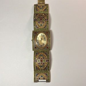 Heidi Daus Swarovski Multi-colored “Once Upon a Time” Panel Watch